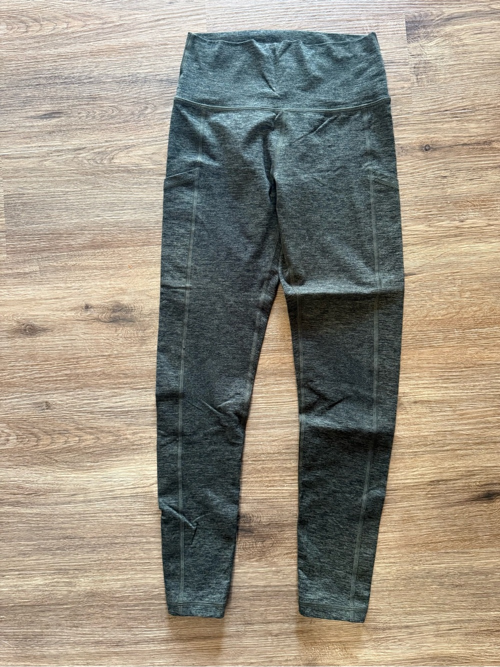 Aerie High-Waist Heathered Olive Green Leggings